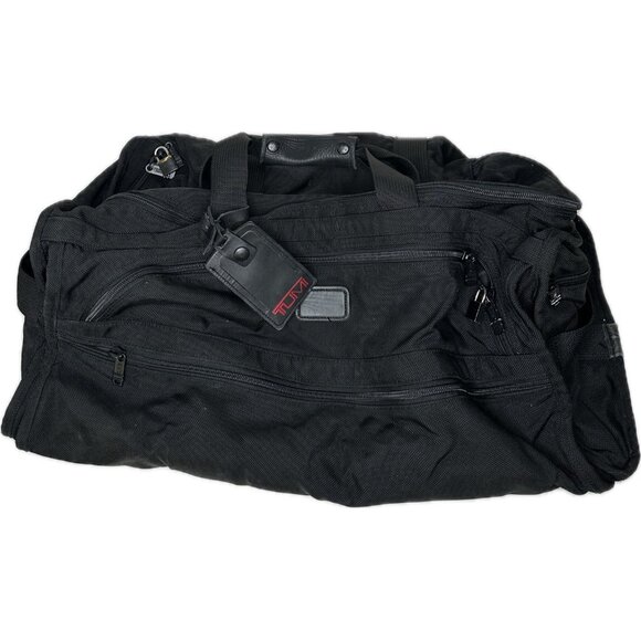 Vintage Tumi Ballistic Nylon Duffel Overnight Travel Bag Leather 26x12 USA - Picture 10 of 11